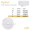 Nyline White Size D (.30MM) 64 Yard Bobbin