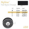 Nyline Black Size O (.30MM) 115 Yard Bobbin
