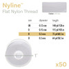 Nyline White Size B (.30MM) 75 Yard Bobbin - Box of 50 Bobbins