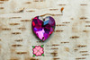 Swarovski 3285 Heart 24mm Medium Vitrail Sew-on (sold invidually)
