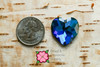Swarovski 3285 Heart 24mm Bermuda Blue Sew-on (sold invidually)