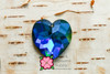 Swarovski 3285 Heart 24mm Bermuda Blue Sew-on (sold invidually)