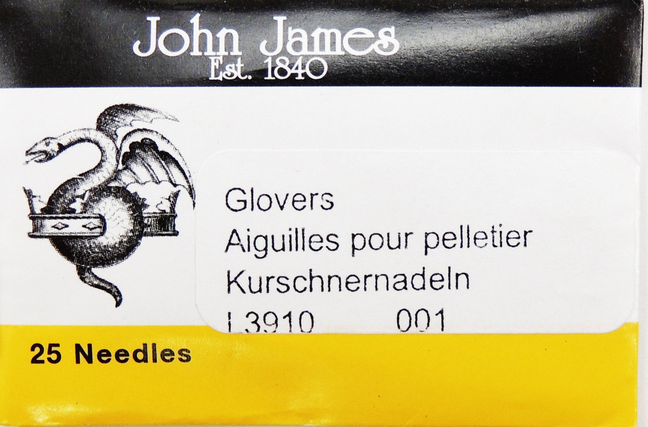 John+James+Glovers+Needles+Size+7+Leather+Needle+43609+Craft+BULK+Pack+25+L3910  for sale online