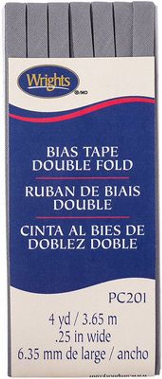 Light Grey Double Fold Bias Tape - Bead & Powwow Supply