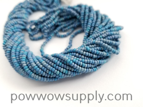 11/0 Seed Beads Opaque AB Matte Slate Blue