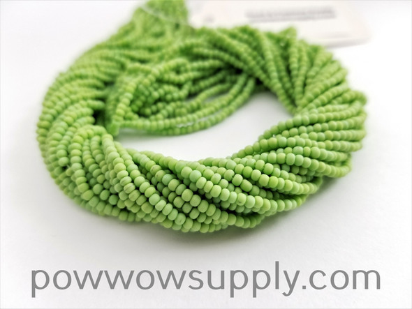 11/0 Seed Beads Opaque AB Matte Avocado