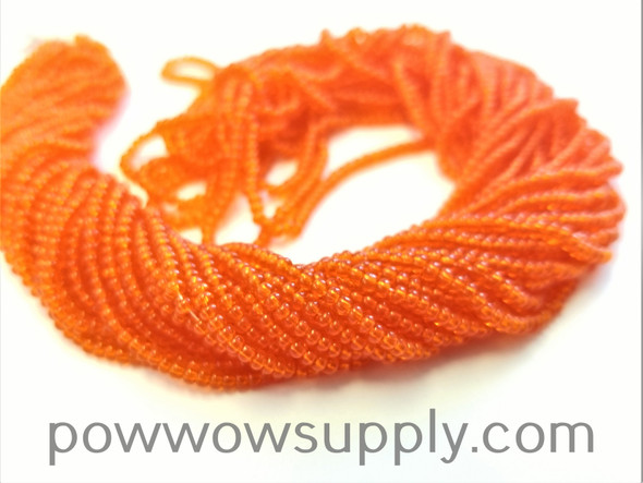 11/0 Seed Beads Transparent Dark Orange