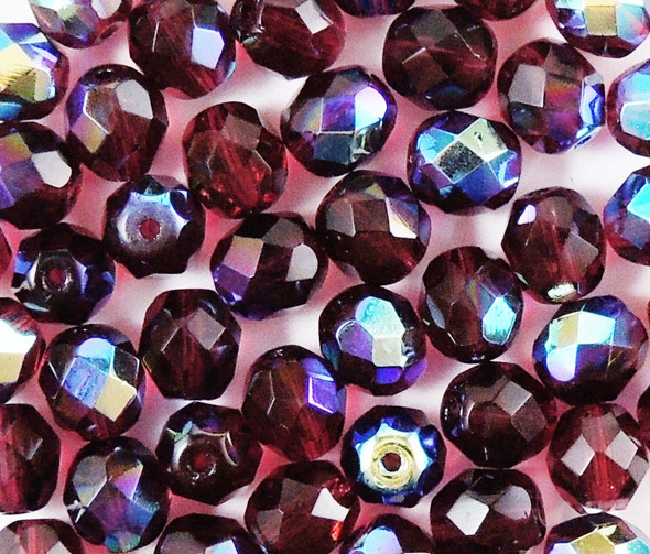 4mm Fire Polish Transparent AB Deep Rose 4mm Fire Polish Transparent AB Deep Rose