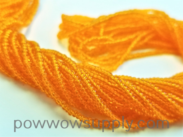 12/0 Seed Beads Transparent Orange