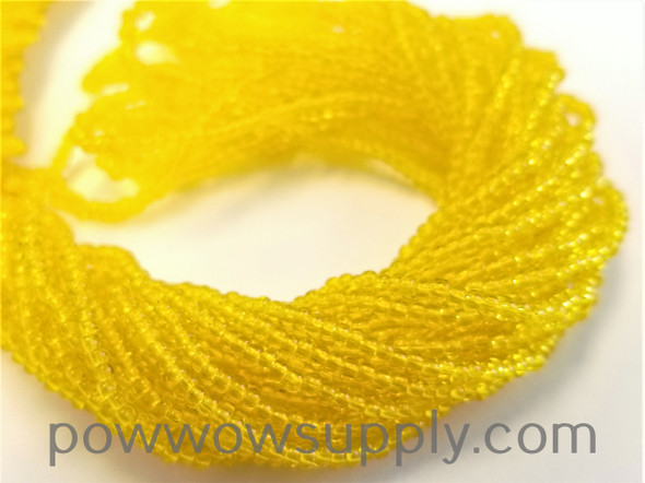 11/0 Seed Beads Transparent Yellow