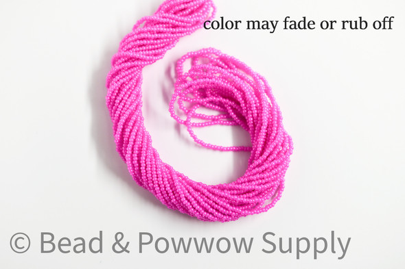 11/0 Seed Beads Opal Hot Pink (dyed)