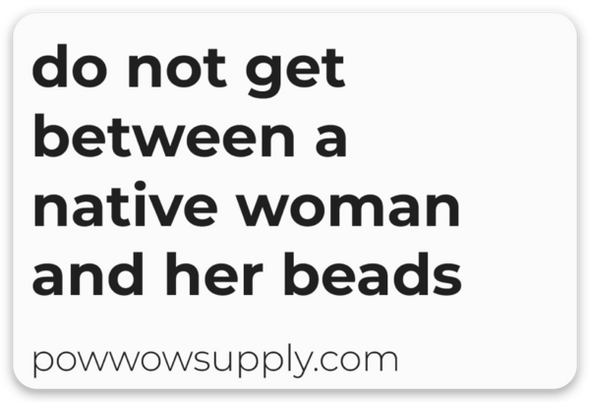 Native Woman and Her Beads Sticker