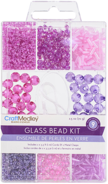 Blush Glass Bead Stringing Kit