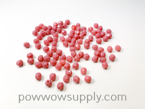 4mm Fire Polish Opaque Pink 4mm Fire Polish Opaque Pink