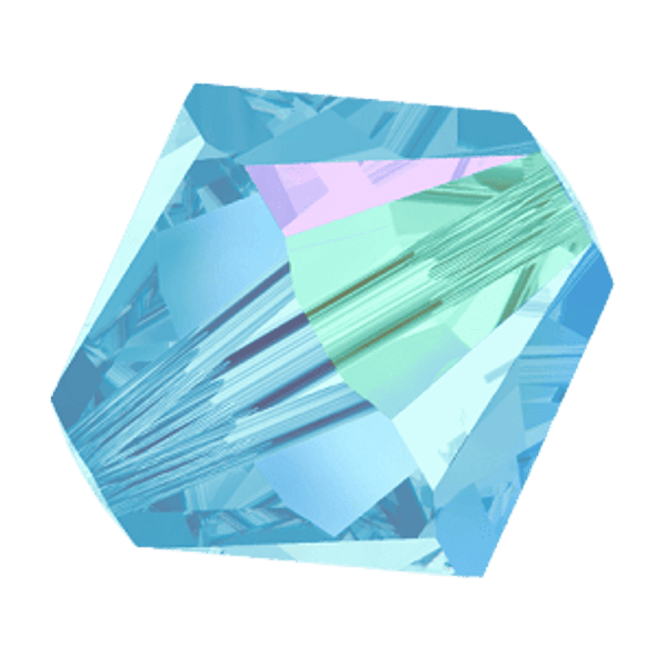 6mm Preciosa Crystal Bicones Aquamarine AB
