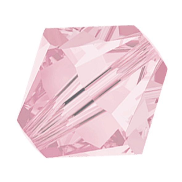 6mm Preciosa Crystal Bicones Pink Sapphire