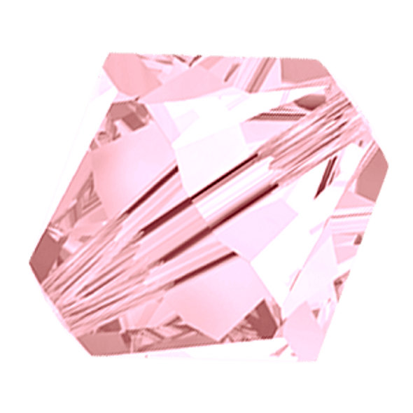 6mm Preciosa Crystal Bicones Light Rose