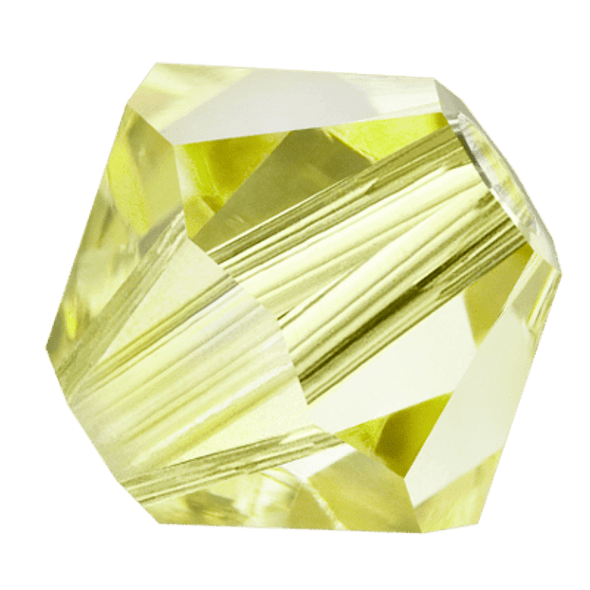 6mm Preciosa Crystal Bicones Acid Yellow
