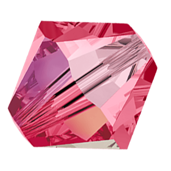6mm Preciosa Crystal Bicones Indian Pink AB