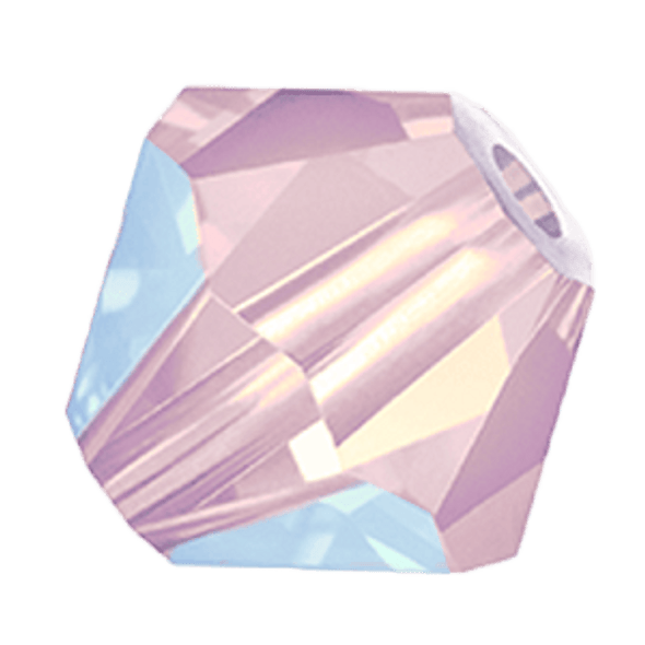 6mm Preciosa Crystal Bicones Rose Opal AB