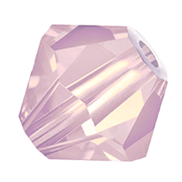 6mm Preciosa Crystal Bicones Rose Opal