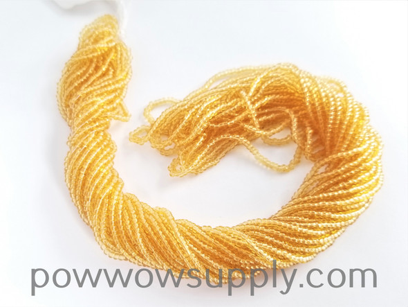 13/0 Seed Beads Transparent Light Topaz