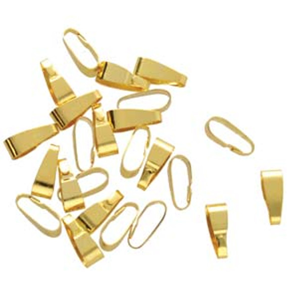 Gold Plate PENDANT BAILS 10MM 25/CD