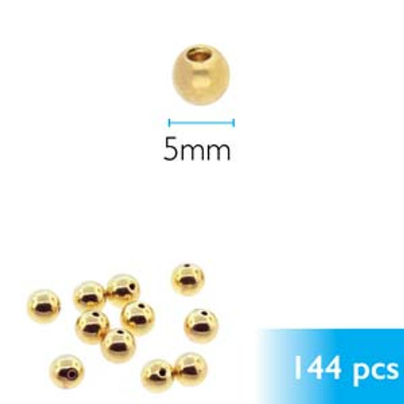 Gold Plate 5mm Mem Wre End Caps 144/bag