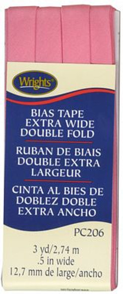 Bias Tape ExtraWide Double Fold Candy Pink 206 216 