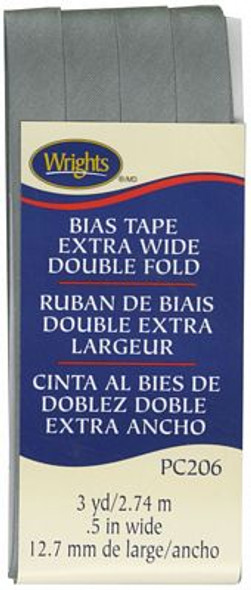 Bias Tape ExtraWide Double Fold Lt Grey 206 45 