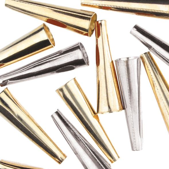 Metal Cones 24.6mm 12 Silver 12 Gold Metal Cones 24.6mm 12 Silver 12 Gold