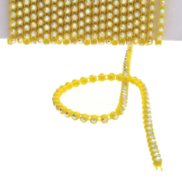 SS8 Rhinestone Banding 10 Yard Card - Yellow