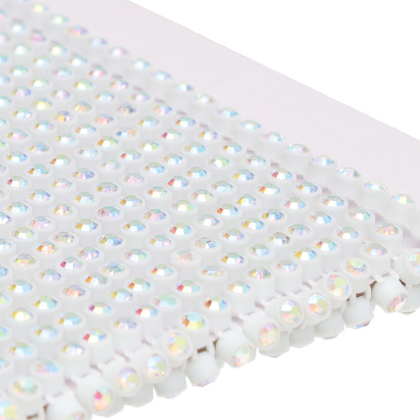SS6 Rhinestone Banding 10 Yard Card - White