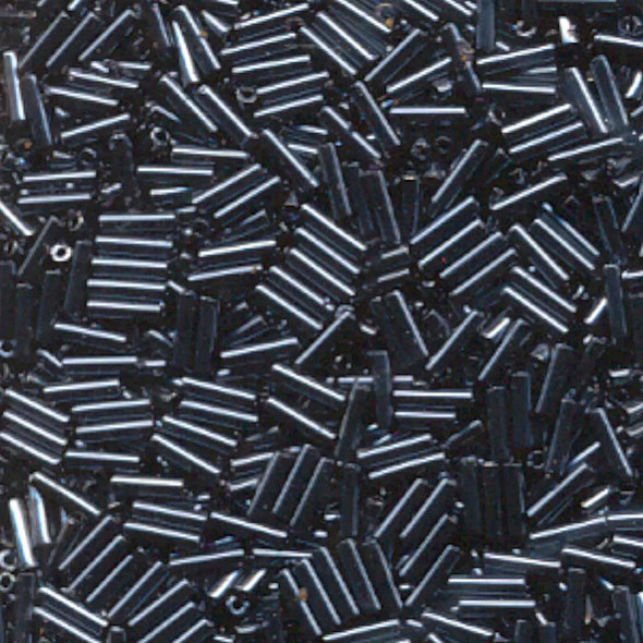Miyuki #2 (6mm) Bugle Beads Gunmetal