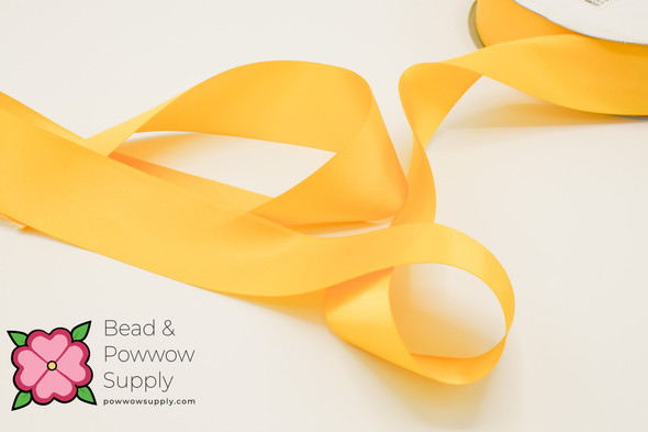 Double Face Satin Ribbon Light Gold - sold by the yard