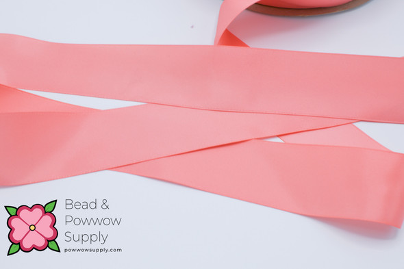 Double Face Satin Ribbon Light Coral - sold by the yard