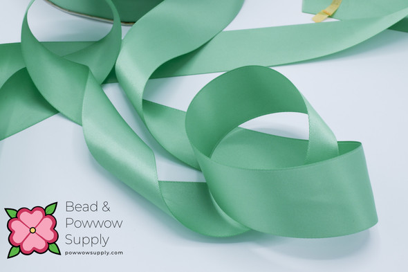 Double Face Satin Ribbon Celadon - sold by the yard