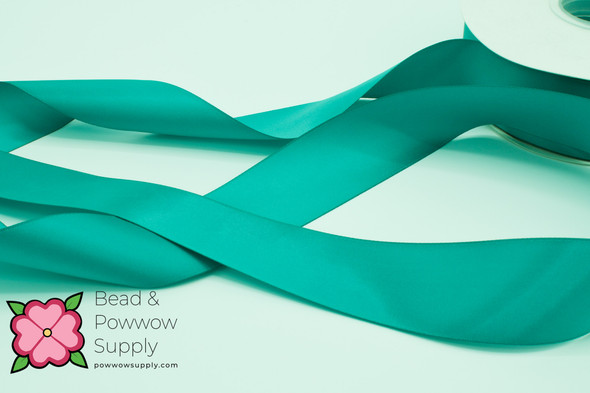 Double Face Satin Ribbon Jade - sold by the yard