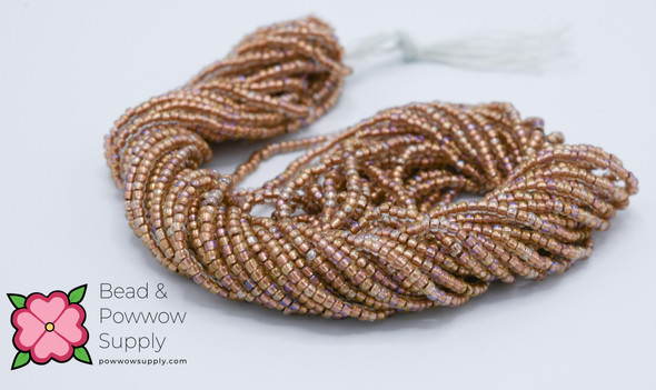 11/0 Seed Beads Crystal Copper Lined AB
