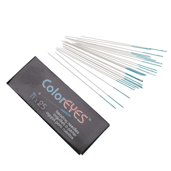 ColorEyes Beading Needle Blue #11 - 25 pack