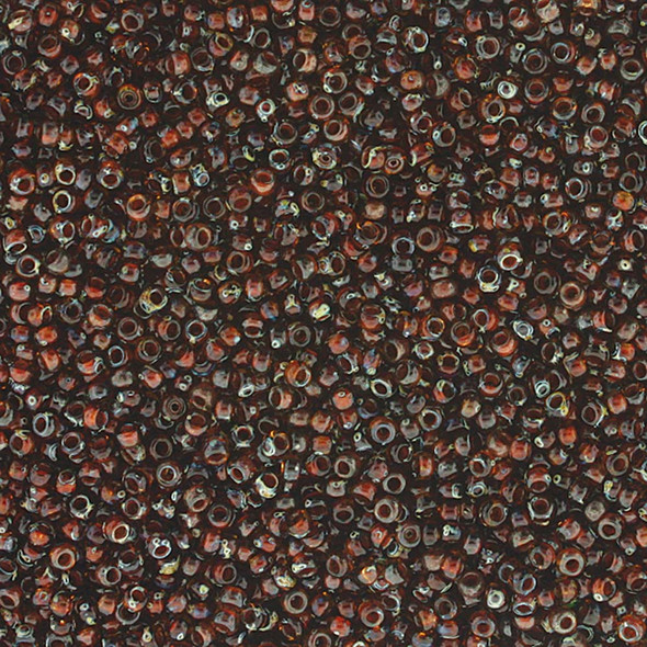 Miyuki 11/0 Seed Beads Picasso Dark Amber Transparent
