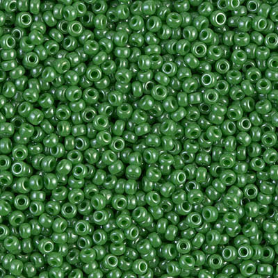 Miyuki 11/0 Seed Beads Opaque Jade Green Luster