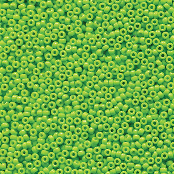 Miyuki 11/0 Seed Beads Duracoat Opaque Dyed Neon Green