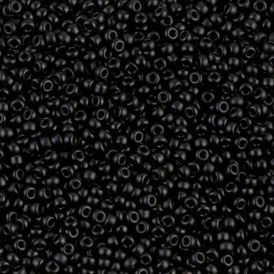 Miyuki 11/0 Seed Beads Semi-Matte Black