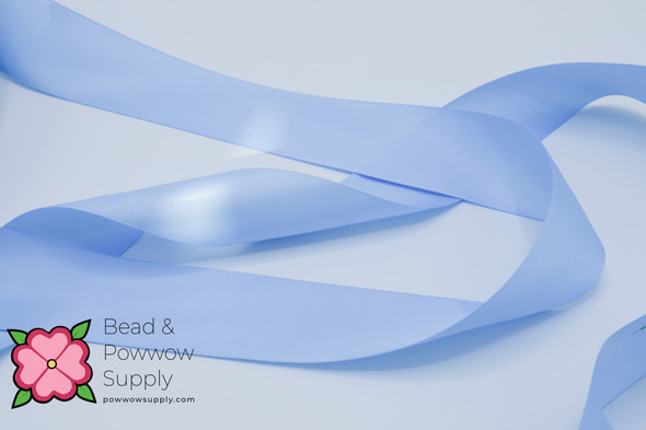7/8" Double Face Satin Ribbon Blue Mist - sold by the yard