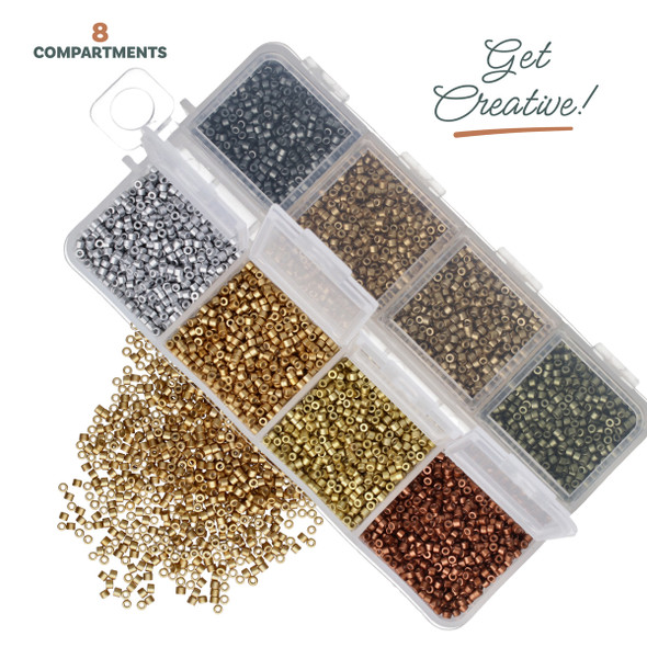 11/0 Linea Beads Mix Metallic Shimmer - 8 colors, 6 grams each