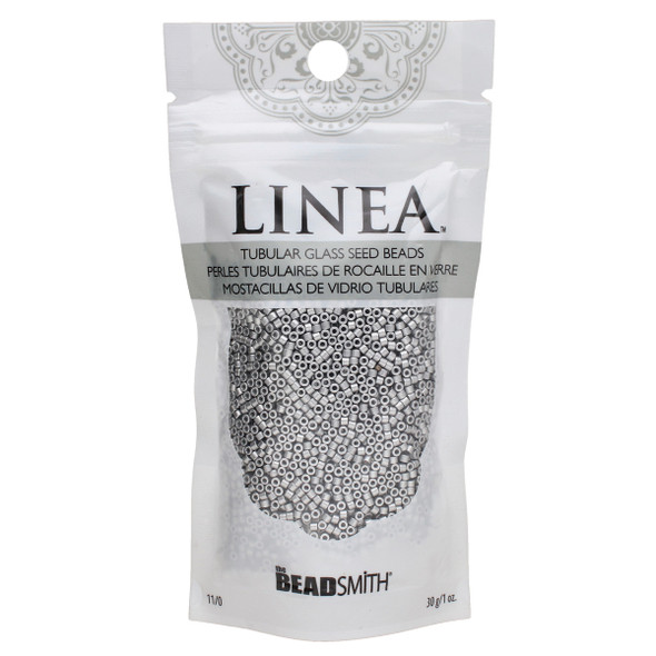 11/0 Linea Beads 005 Metallic Bright Silver - 30 gram bag