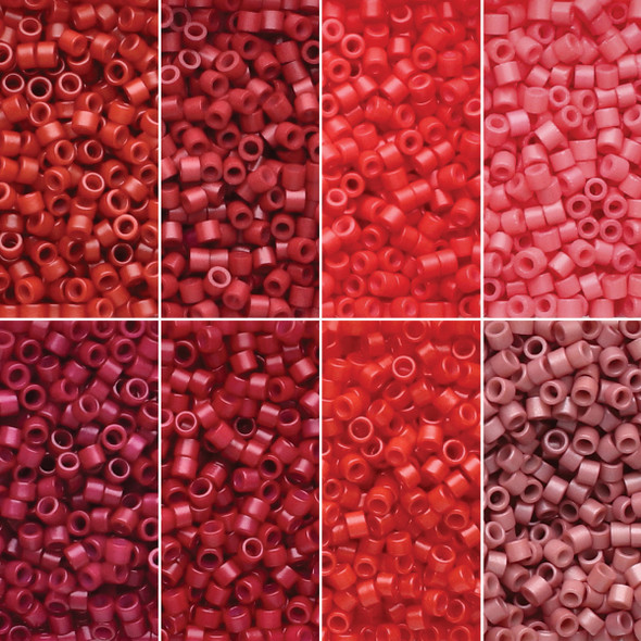 11/0 Linea Beads Mix Crimson Crush - 8 colors, 6 grams each