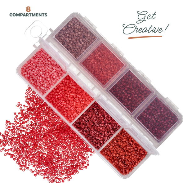 11/0 Linea Beads Mix Crimson Crush - 8 colors, 6 grams each