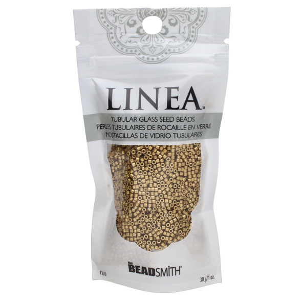 11/0 Linea Beads 007 Metallic Bright Gold - 30 gram bag